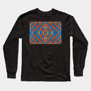 Abstract Blue and Orange 49(Tile) Long Sleeve T-Shirt